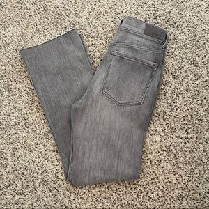 Express High Rise Cropped Flare Gray Jeans Size 4